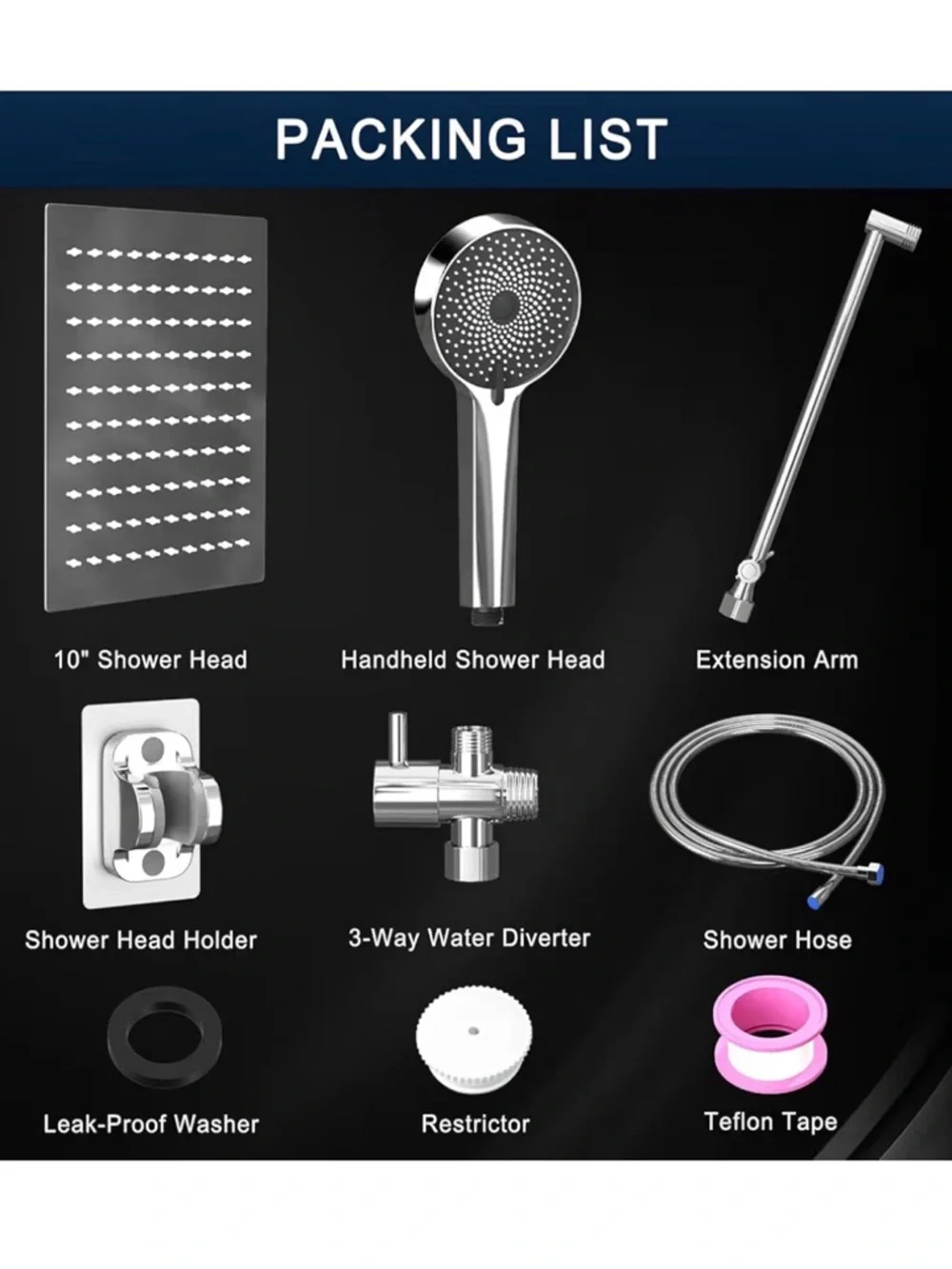 Chrome Dual Shower System with Rain and Handheld Spray